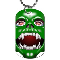 Monster-mask-alien-horror-devil Dog Tag (one Side) by Jancukart