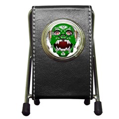 Monster-mask-alien-horror-devil Pen Holder Desk Clock