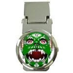 Monster-mask-alien-horror-devil Money Clip Watches Front