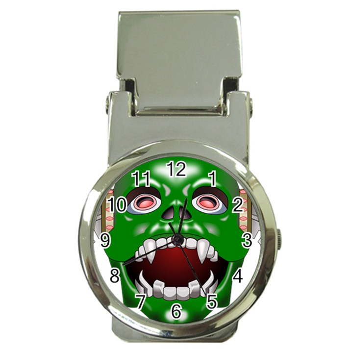 Monster-mask-alien-horror-devil Money Clip Watches