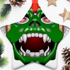 Monster-mask-alien-horror-devil Star Ornament (two Sides)