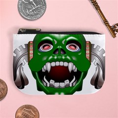 Monster-mask-alien-horror-devil Mini Coin Purse by Jancukart