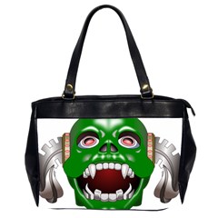 Monster-mask-alien-horror-devil Oversize Office Handbag (2 Sides)