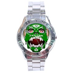 Monster-mask-alien-horror-devil Stainless Steel Analogue Watch