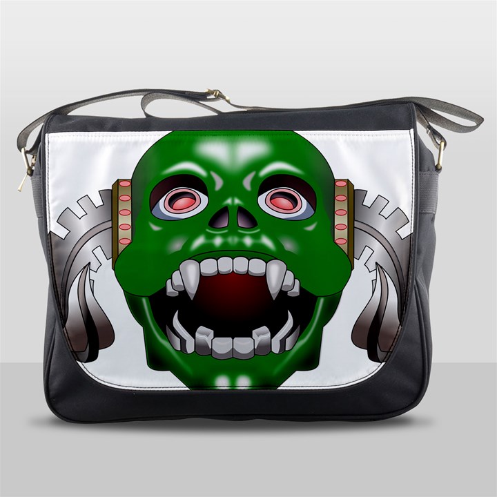 Monster-mask-alien-horror-devil Messenger Bag