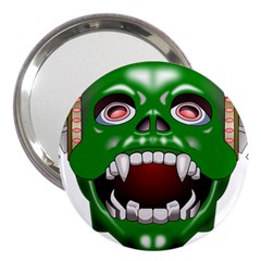 Monster-mask-alien-horror-devil 3  Handbag Mirrors by Jancukart