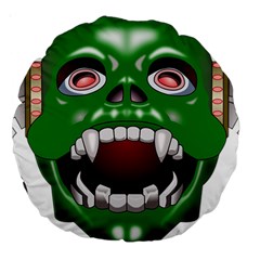 Monster-mask-alien-horror-devil Large 18  Premium Round Cushions