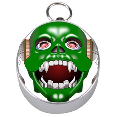 Monster-mask-alien-horror-devil Silver Compasses by Jancukart