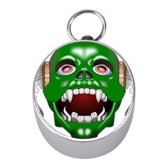 Monster-mask-alien-horror-devil Mini Silver Compasses