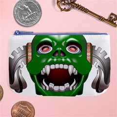 Monster-mask-alien-horror-devil Large Coin Purse by Jancukart