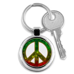 Peace-rastafarian Key Chain (round)