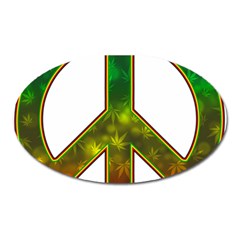 Peace-rastafarian Oval Magnet by Jancukart