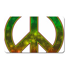 Peace-rastafarian Magnet (rectangular)