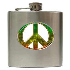 Peace-rastafarian Hip Flask (6 Oz)