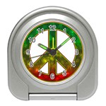 Peace-rastafarian Travel Alarm Clock Front