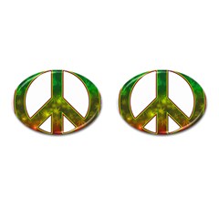 Peace-rastafarian Cufflinks (oval)