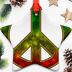 Peace-rastafarian Star Ornament (two Sides)