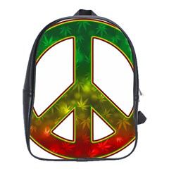 Peace-rastafarian School Bag (large) by Jancukart