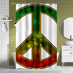 Peace-rastafarian Shower Curtain 48  X 72  (small) 