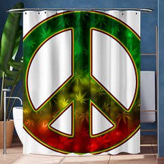 Peace-rastafarian Shower Curtain 60  X 72  (medium) 