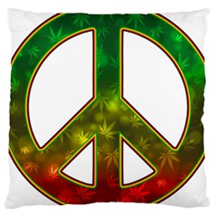 Peace-rastafarian Large Cushion Case (two Sides)