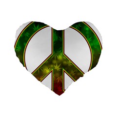 Peace-rastafarian Standard 16  Premium Heart Shape Cushions