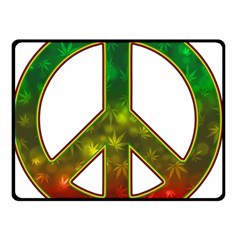 Peace-rastafarian Double Sided Fleece Blanket (small) 