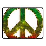 Peace-rastafarian Double Sided Fleece Blanket (Small)  45 x34  Blanket Front