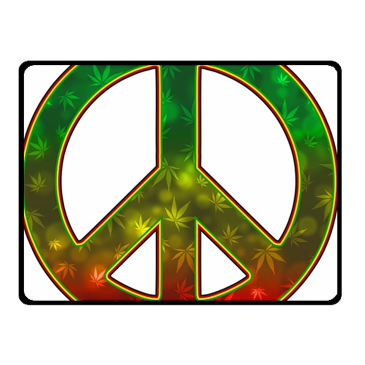 Peace-rastafarian Double Sided Fleece Blanket (Small) 