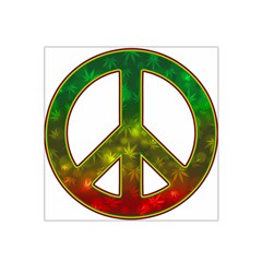 Peace-rastafarian Satin Bandana Scarf 22  X 22 