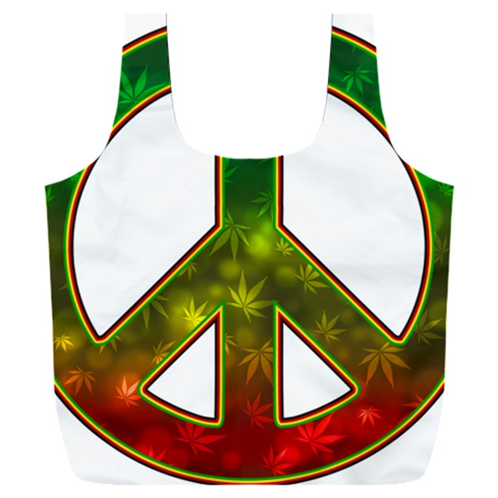 Peace-rastafarian Full Print Recycle Bag (XXXL)