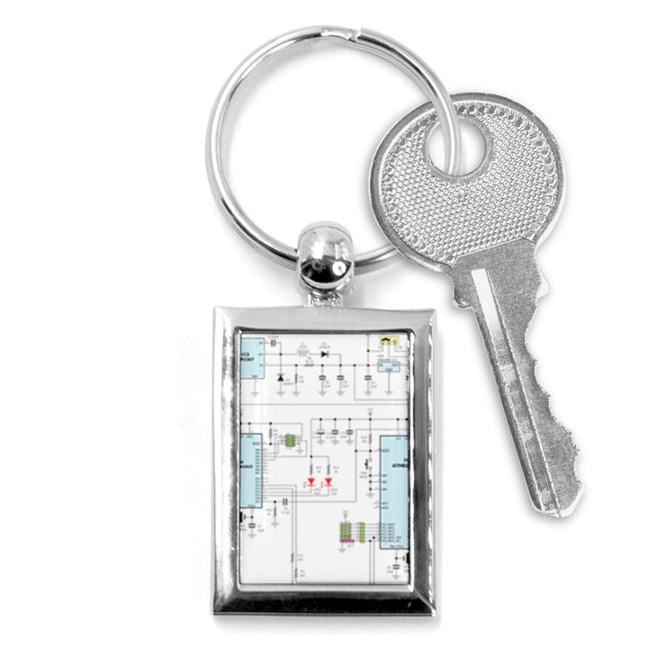 Circuits-electronics-atmel Key Chain (Rectangle)