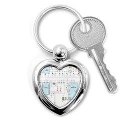 Circuits-electronics-atmel Key Chain (heart) by Jancukart