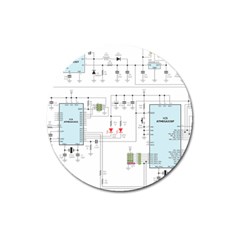 Circuits-electronics-atmel Magnet 3  (round) by Jancukart