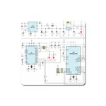 Circuits-electronics-atmel Square Magnet Front