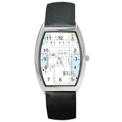 Circuits-electronics-atmel Barrel Style Metal Watch