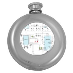 Circuits-electronics-atmel Round Hip Flask (5 Oz)