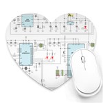 Circuits-electronics-atmel Heart Mousepads Front