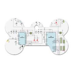 Circuits-electronics-atmel Dog Tag Bone (two Sides) by Jancukart