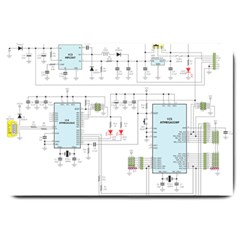 Circuits-electronics-atmel Large Doormat  by Jancukart