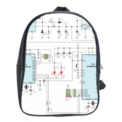 Circuits-electronics-atmel School Bag (large)