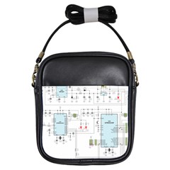 Circuits-electronics-atmel Girls Sling Bag by Jancukart