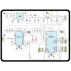 Circuits-electronics-atmel Fleece Blanket (large) 