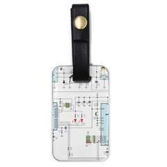 Circuits-electronics-atmel Luggage Tag (one Side) by Jancukart