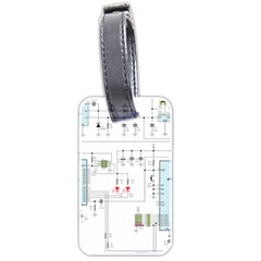 Circuits-electronics-atmel Luggage Tag (two Sides) by Jancukart