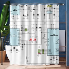 Circuits-electronics-atmel Shower Curtain 60  X 72  (medium) 