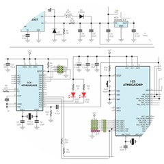 Circuits-electronics-atmel Wooden Puzzle Round