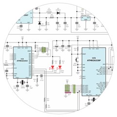 Circuits-electronics-atmel Round Trivet by Jancukart