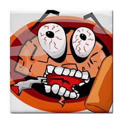 Brain Cartoon Animation Tile Coaster