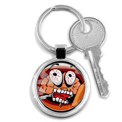 Brain Cartoon Animation Key Chain (round)